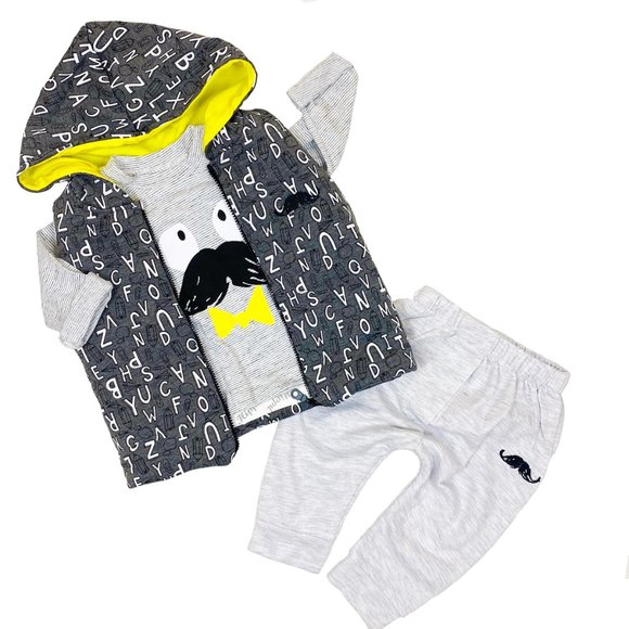 NEW with Tags Baby Clothing 3-Piece Cotton Set for Newborn Baby Girls and Boys - Picture 4 of 10